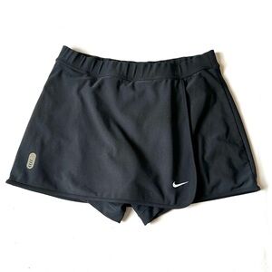 Nike Running Skort Skirt Black Built-in Shorts Women S Dri-Fit pocket reflective